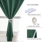 Thermal Blackout Curtains with Self-Adhesive Tape, No Rod No Drill Easy Install - Image 6