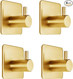 Fotosnow Gold Adhesive Hooks 15LB, Non Tarnish Sticky Hooks by Fotosnow