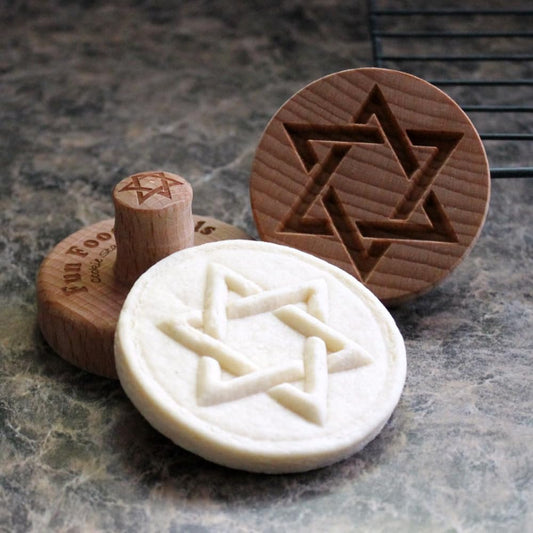 Wood Cookie Stamp, 2.5 Inch (Star of David CS-089)