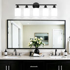 5-Light Bathroom Light Fixtures, Bathroom Wall Lamp, - Image 5