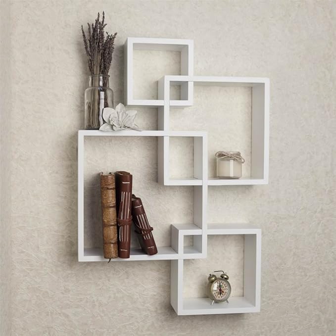 Danya B BR1023WH Decorative Wall Mount Floating Intersecting Cube Accent Wall - Image 3