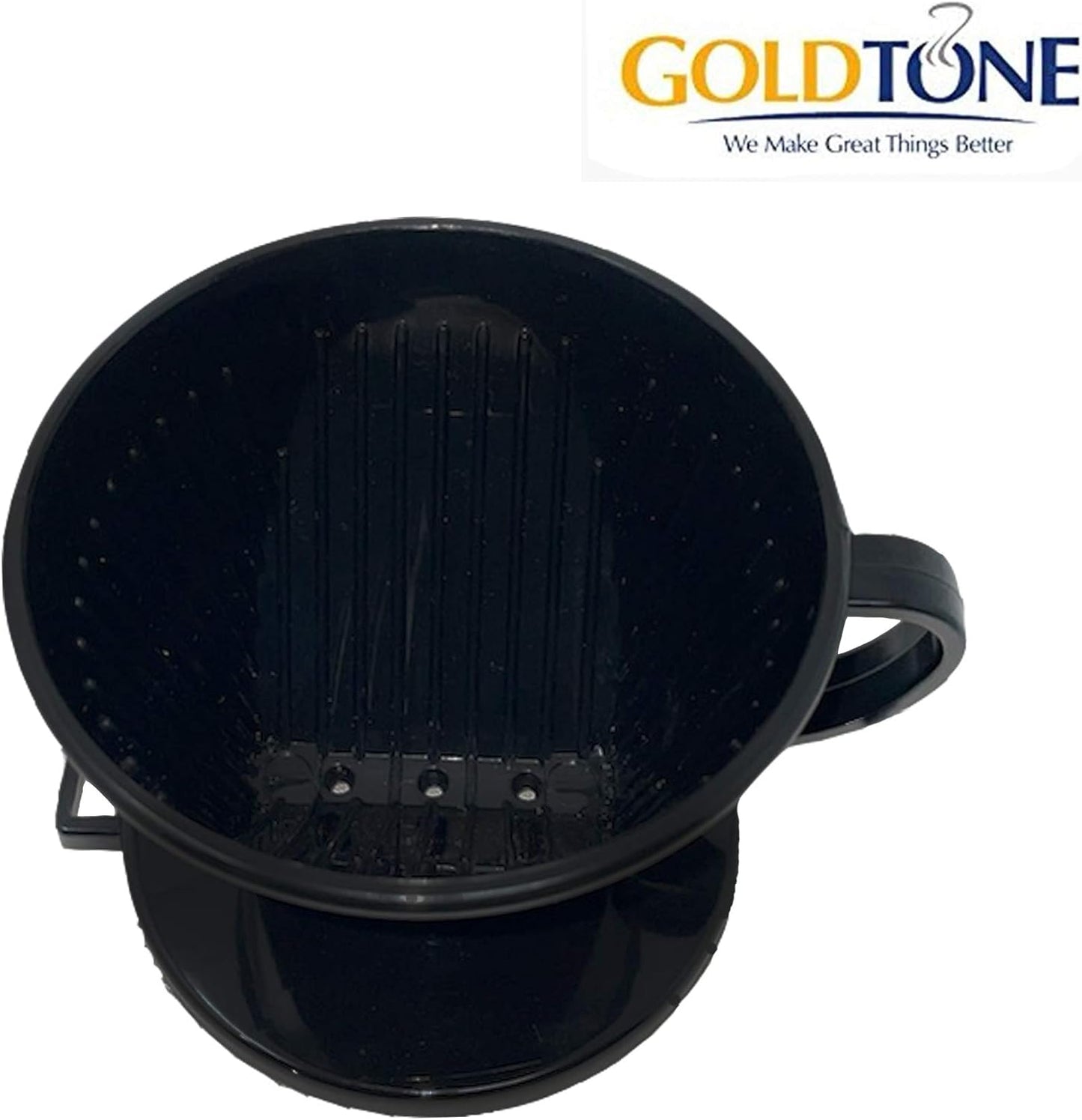 GoldTone #2 Cone Style Pour Over Coffee Dripper, Portable Pour Over Coffee Filter BPA-Free (1-6 Cups) And Scoop
