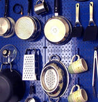 Wall Control Pegboard 32in x 16in Blue Metal Pegboard Tool Board Panel - Image 12