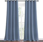 NICETOWN Stone Blue Room Darkening Curtain Panels 96" Length - Image 2
