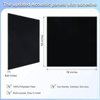 18 Pack Black Acoustic Panels 12"X12"X 0.4"Sound Absorbing Panel Wall - Image 6