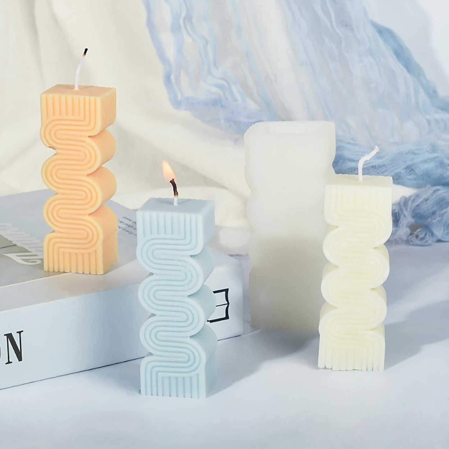 Flower Candle Mold - Cylinder & Irregular Shapes, 3D & Silicone, Resin & Handmade