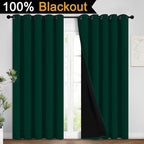 Yakamok 100% Blackout Lined Panels, Room Darkening Thermal Insulated Blackout - Image 2