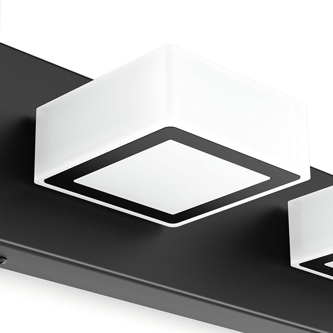 Ralbay Black Bathroom Vanity Lights 48inch Metal Acrylic LED Modern Bathroom - Image 7