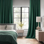 MIULEE Christmas Hunter Green Back Tab Blackout Curtains 90 Inches Long 2 - Image 2