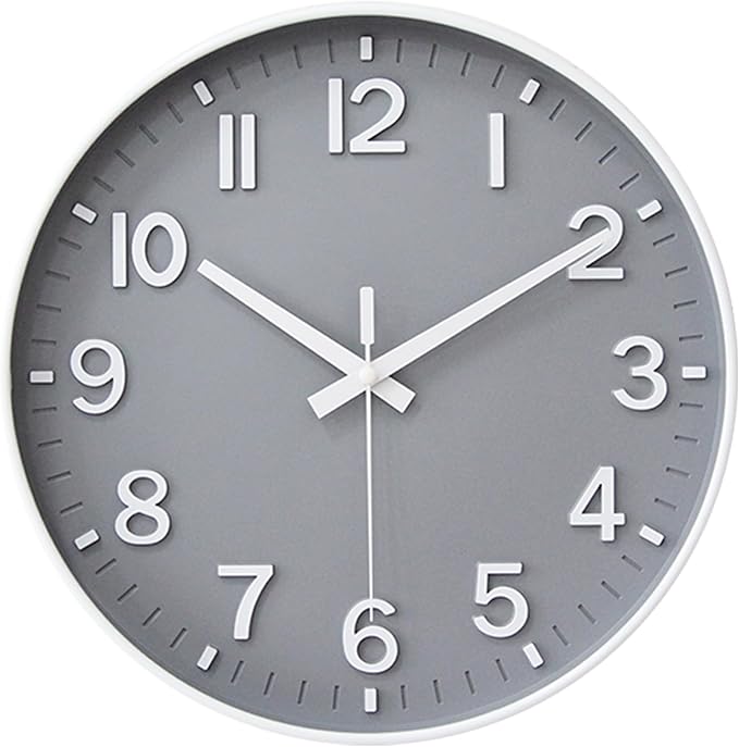 HZDHCLH Wall Clocks Battery Operated, Wall Clock Gray, 8 inch Wall Clock Silent by HZDHCLH