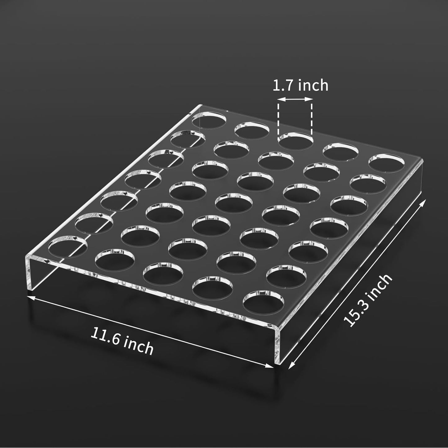 AITEE Acrylic K Cup Drawer Organizer, Clear K Cup Organizer Tray for Drawer or Countertop Storage,Hold 35 Coffee Capsules,K Cup Coffee Pod Holder for Office and Kitchen K Cup Storage (11.6x15.3Inches)