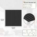 RITOLLO 16-Pack PVC Slat Wall Panels - Image 2