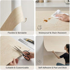3D Wall Panels Peel and Stick – 15.74" x 118" PVC Faux Texture Wall Covering - Image 4