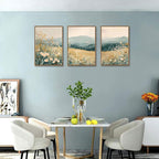 KISSFOX 3 Piece Framed Wall Art Floral Wall Decor Landscape Pictures Mountain - Image 2