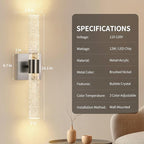 Modern Wall Sconces Set of Two in Brushed Nickel Finish 18 Inch 3000K-6000K Led - Image 7