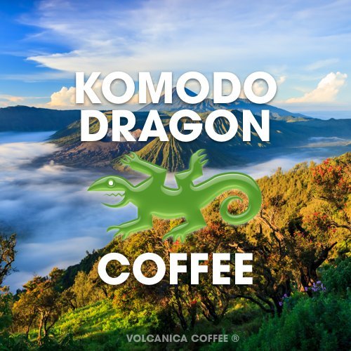 Komodo Dragon Coffee, 100% Pure, Flores, Whole Bean, Medium Roast, Fresh Roasted, 16-ounce