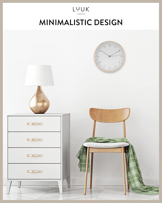 LUUK LIFESTYLE Silent Quartz wall Clock, Nordic and Minimalist Design, Interior - Image 4