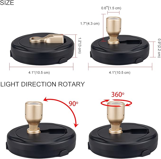 HAMVIDNE LED Spotlight, Battery Powered Picture Lights, Uplighting Indoor - Image 7