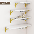 YGEOMER White Shelves for Wall, Different Sizes Wall Floating Shelves for - Image 3