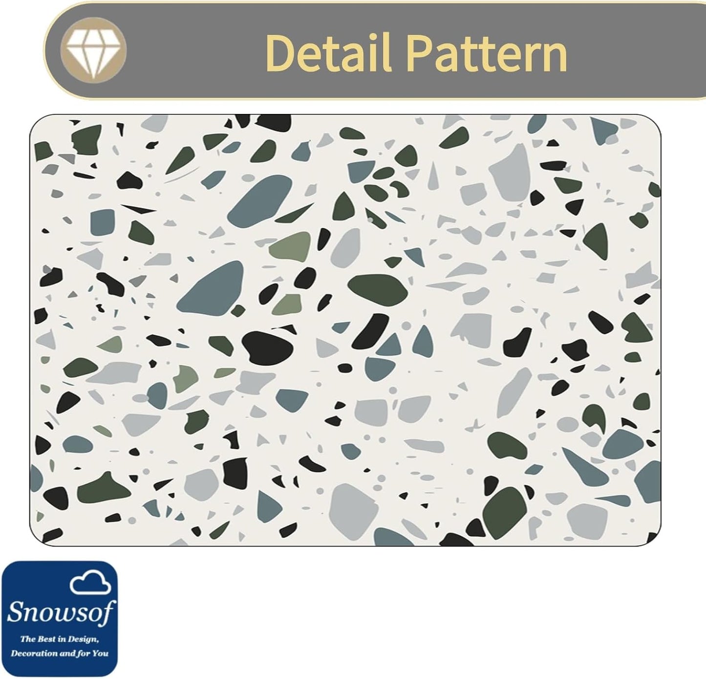 Dish Drying Mat - Absorbent Countertop Mat for Coffee Maker, Expresso Machine, Kitchen Use (02,20''×24'')