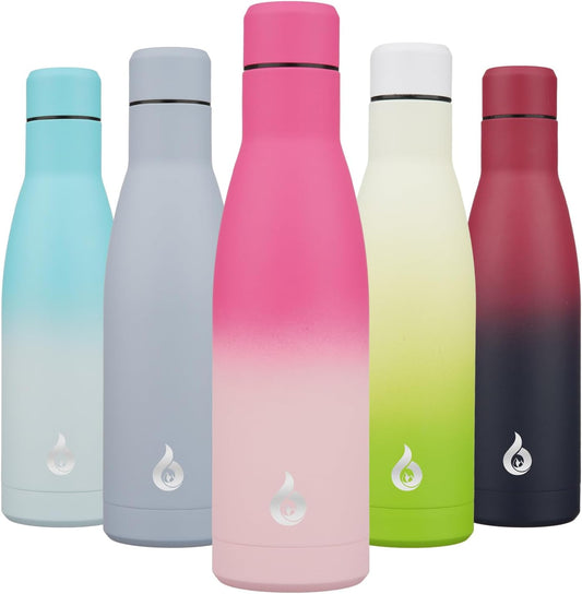 BJPKPK Insulated Water Bottle 17oz Stainless Steel Water Bottles Disawasher Safe Reusable Metal Thermos Keep Cold and Hot,Cherry