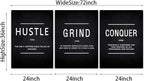KAWAHONE Inspiration Canvas Wall Art Large, Grind Hustle Conquer Quotes Poster - Image 7
