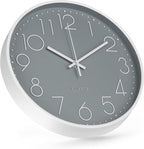 Wall Clock 12 Inch Non-Ticking Silent Modern Simple Style Round Decor Clock - Image 2