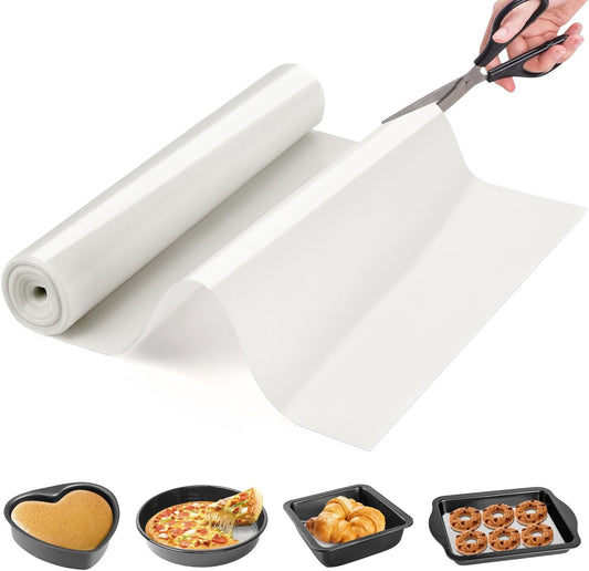 Cut to Size Silicone Baking Mat Roll - Best German Silicone - Non Stick Pastry Dough Rolling Mat, Heat Ressiatnt Air Fryer Freeze Dryer Mat, Non-slip Silicone Pan Liner