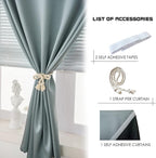 AJAZZ 100% Blackout Self Adhesive Curtains Small Window Short Temporary - Image 2