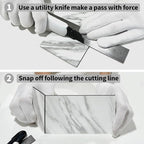 AULIGET 100-Piece White Marble Look Peel and Stick Backsplash Wall Tiles - Image 7
