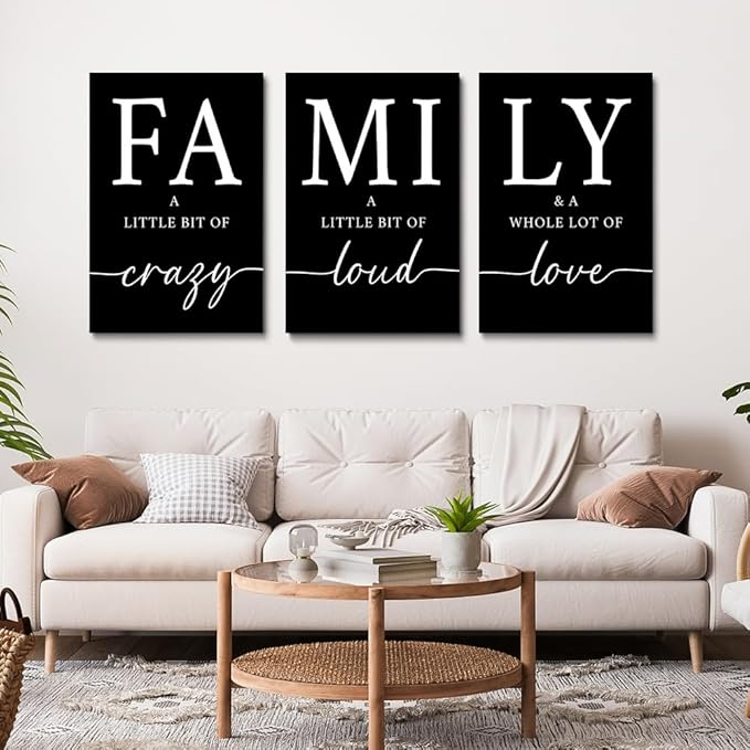 GUBIYU Black Home Family Wall Art - Image 2