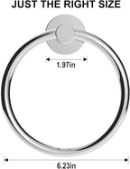 SetSail Towel Holder for Bathroom Wall 4 Packs Towel Ring Stainless Steel Heavy - Image 5