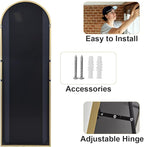 HARRITPURE 64"x21" Arched Full Length Mirror Free Standing Leaning Hanging - Image 9