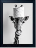 Funny Bathroom Wall Decor, Giraffe by Melpa+Art