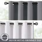 Yakamok 100% Blackout Curtain Panels 84 inches Cold and Light Blocking Drapes - Image 2