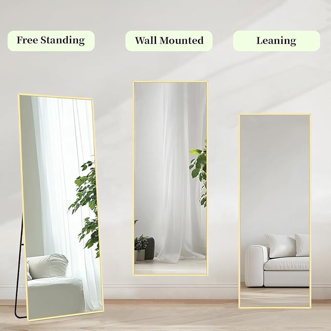 Sunniry Gold Mirror Full Length 56x16 inch, Floor Length Mirror - Image 6