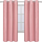 LEMOMO Pink Thermal Blackout Curtains/42 x 72 Inch/Set of 2 Panels Room - Image 2