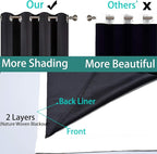 Yakamok 2 Thick Layers Pure White 100% Completely Blackout Curtains Thermal - Image 5