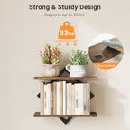 ELYKEN Floating Shelves for Wall, 2-Tier Wall Mounted Storage Shelves for Books - Image 7