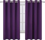 LEMOMO Blackout Curtains 52 x 63 inch/Purple Curtains Set of 2 Panels/Thermal - Image 2