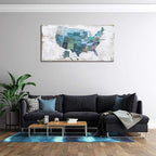 Map of The United States Wall Decor Map Canvas Wall Art - Image 7