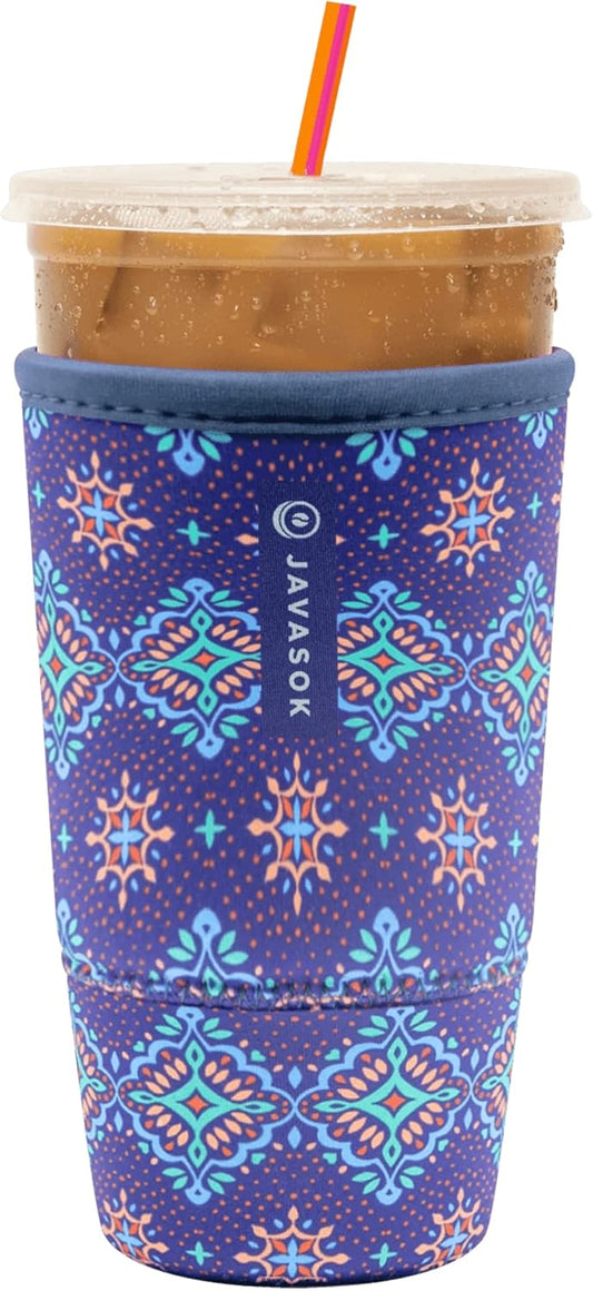 Sok It JavaSok Iced Coffee & Cold Soda Insulated Neoprene Cup Sleeve (Diamond Back, XXLarge: 44-48oz)