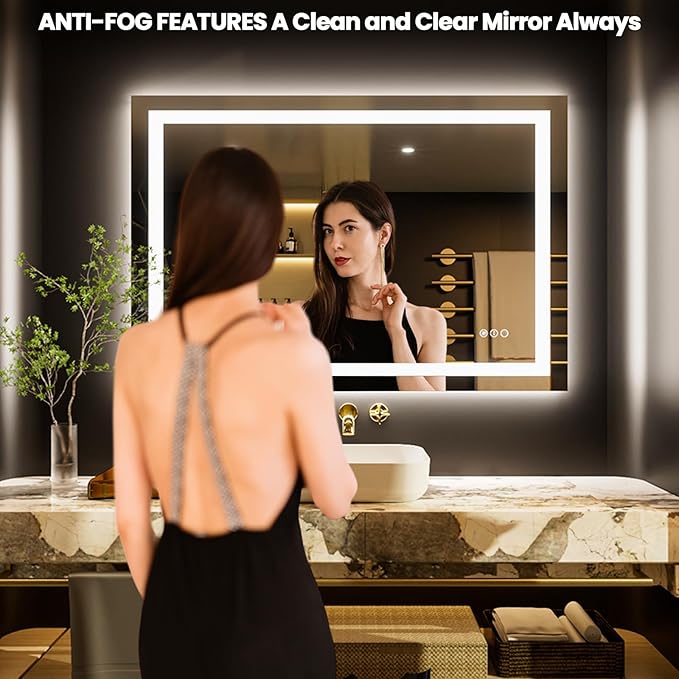 LOAAO 50"x34" LED Bathroom Mirror - Image 2