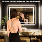 LOAAO 44"x30" LED Bathroom Mirror - Image 2