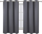 LEMOMO Grey Blackout Curtains for Bedroom Room Darkening Curtains/38 x 54 Inch - Image 2