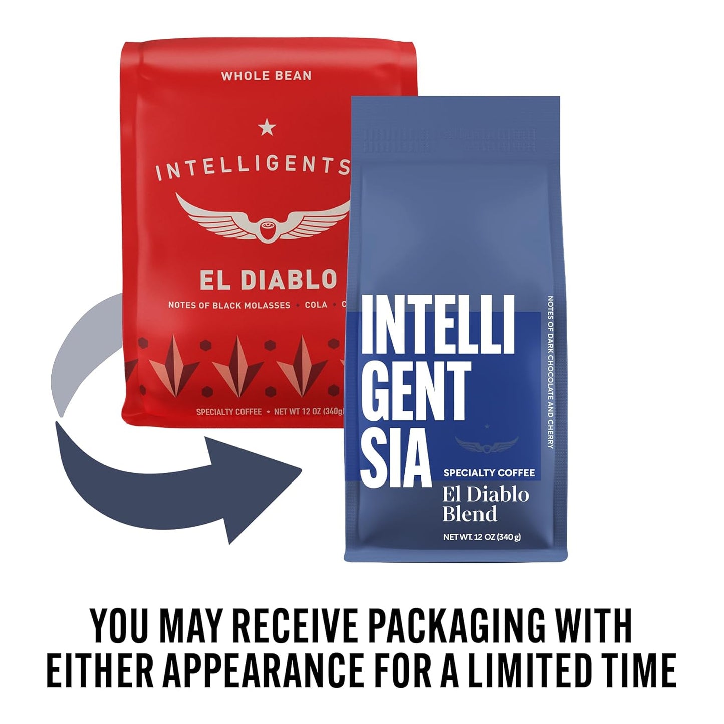 Intelligentsia Coffee, Dark Roast Whole Bean Coffee - El Diablo Blend 36 Ounces (3 Bags of 12 Ounces)