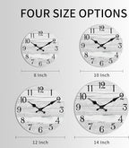 KECYET Wall Clock Battery Operated 12 Inch Gray Silent Non Ticking Country - Image 2