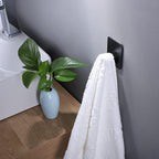 DELITON Black Towel Hook 6 Pack, Stainless Steel Stick on Wall Hooks - Image 3