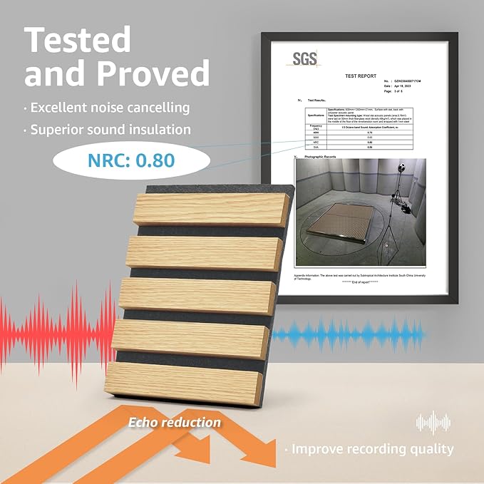 Art3d 6-Piece Wood Slat Acoustic Panels - Image 2