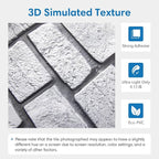 COMSTICKC 3D Faux Stone Wall Panel, Peel and Stick Tiles, Self-Adhesive PVC - Image 3